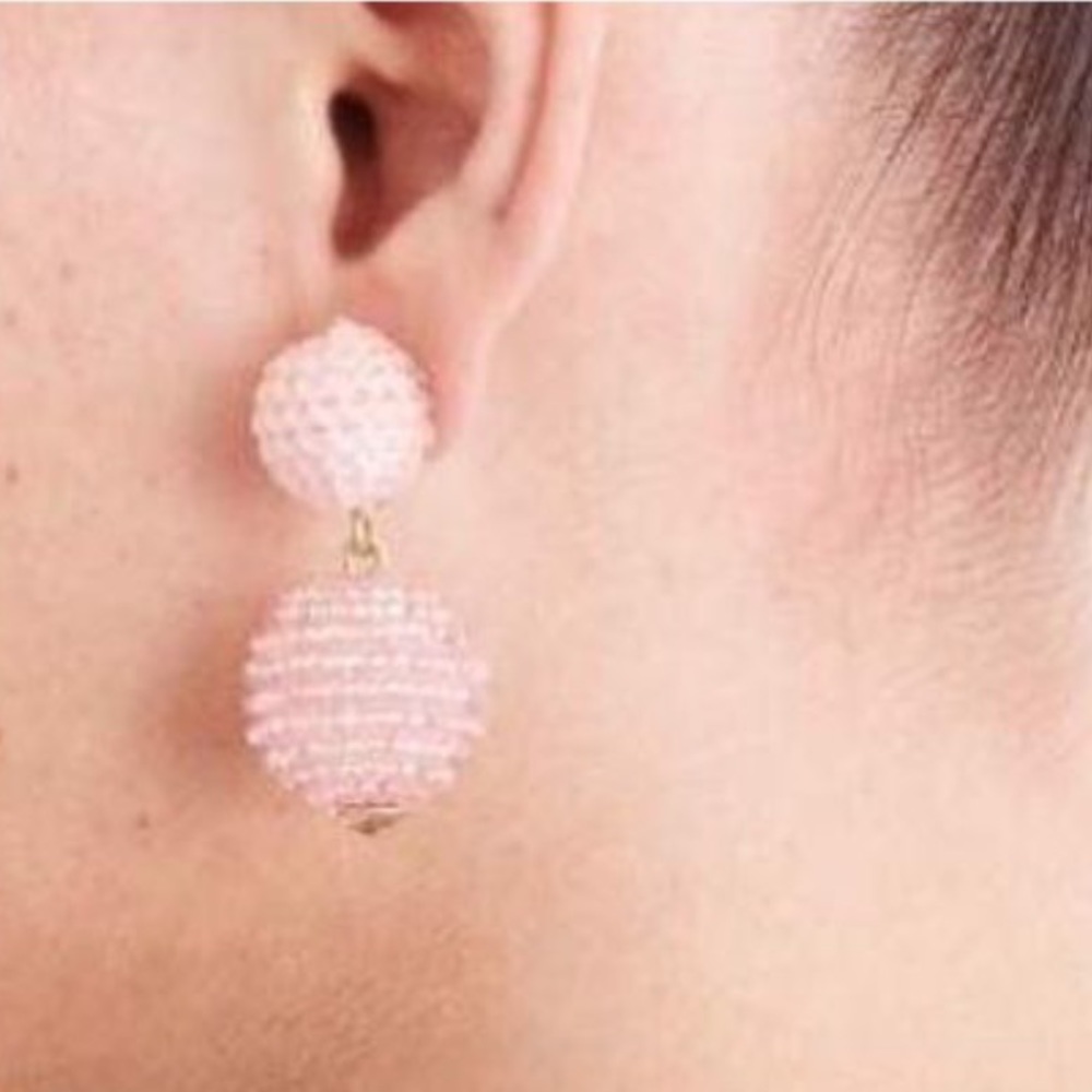 J.Crew sequin & bead ball-drop earrings